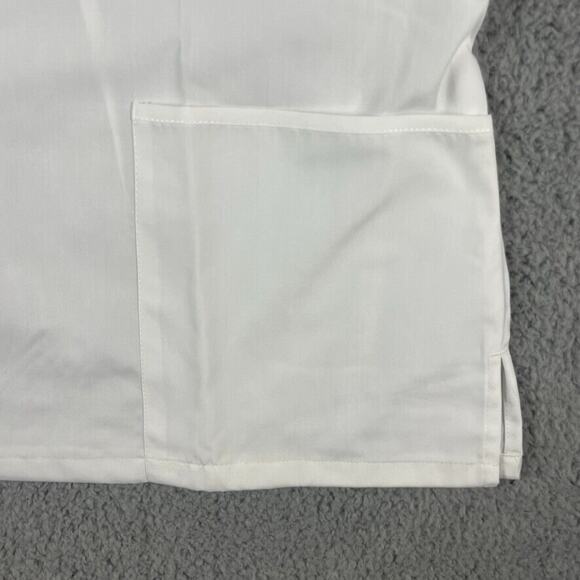 Strictly Scrubs Unisex Large White Classic Top and Pants Scrub Set - Picture 3 of 16